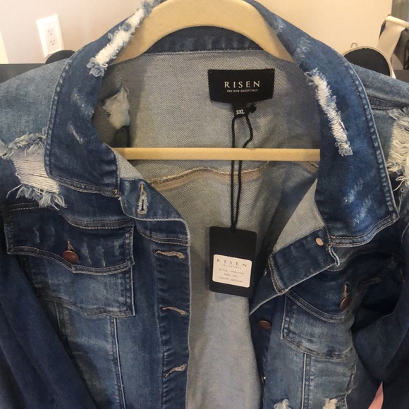 Risen plus size Jean jacket - Picture 7 of 9